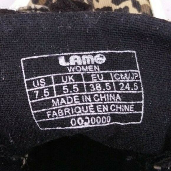 LAM Leopard Print Memory Foam Platform Sneakers Size 7.5 - Picture 7 of 8
